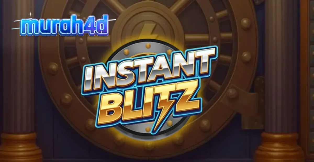 Tampilan visual slot Instant Blitz dengan tema brankas neon futuristik